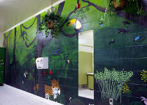 Wall mural for girls' bathroom